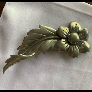 Vintage Large Flower Brooch Pin R J Graziano
